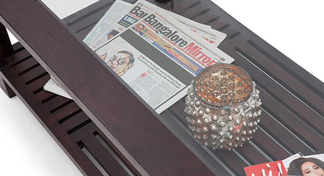 Transparent Coffee Table(Mahogany)